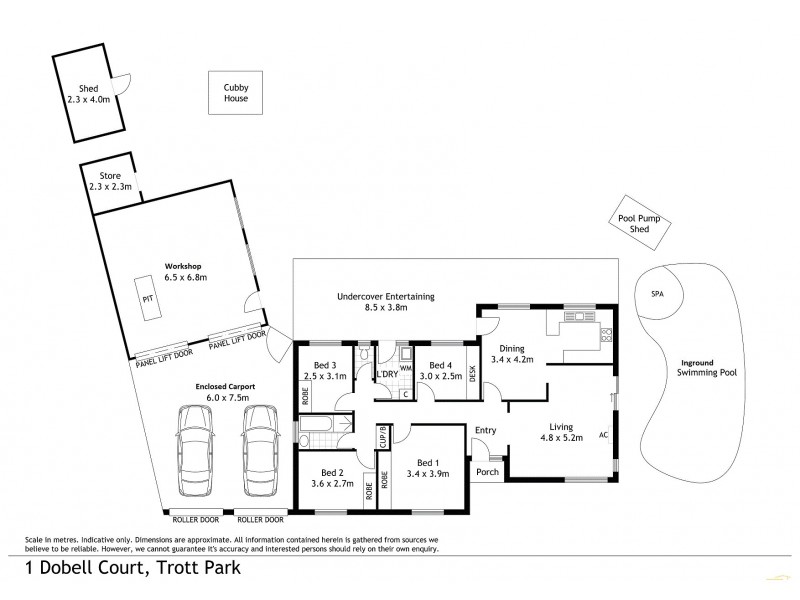 1 Dobell Court, Trott Park SA 5158 Floorplan