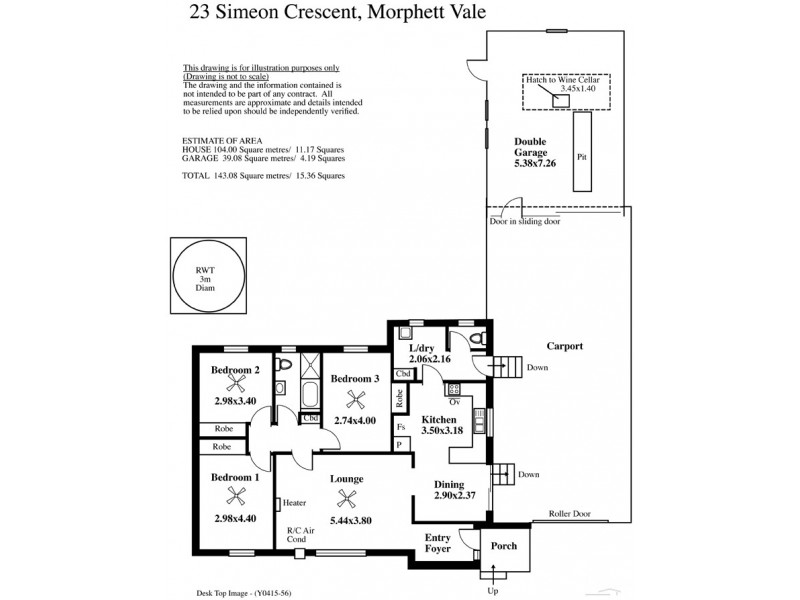 23 Simeon Crescent, Morphett Vale SA 5162 Floorplan