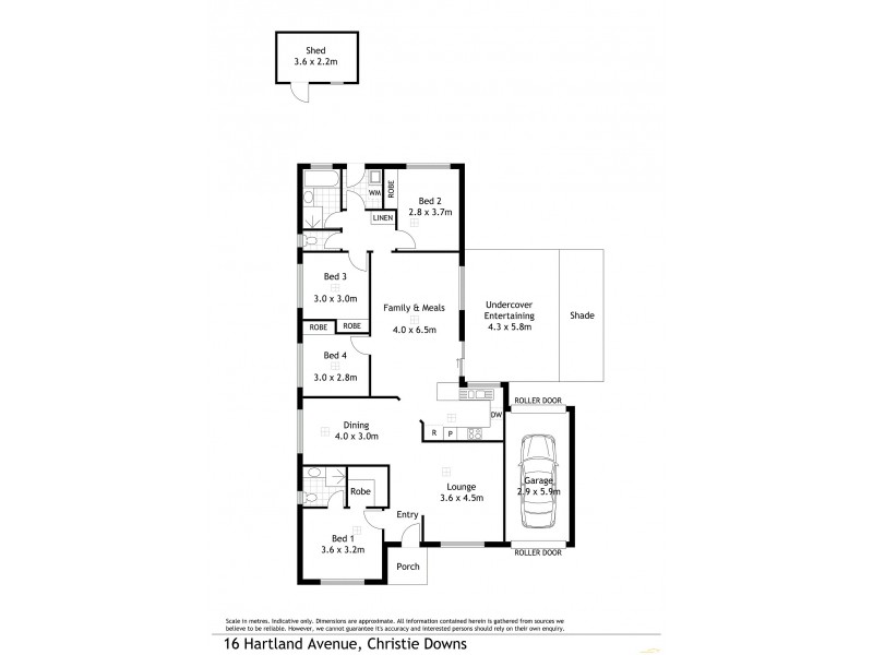 16 Hartland Avenue, Christie Downs SA 5164 Floorplan