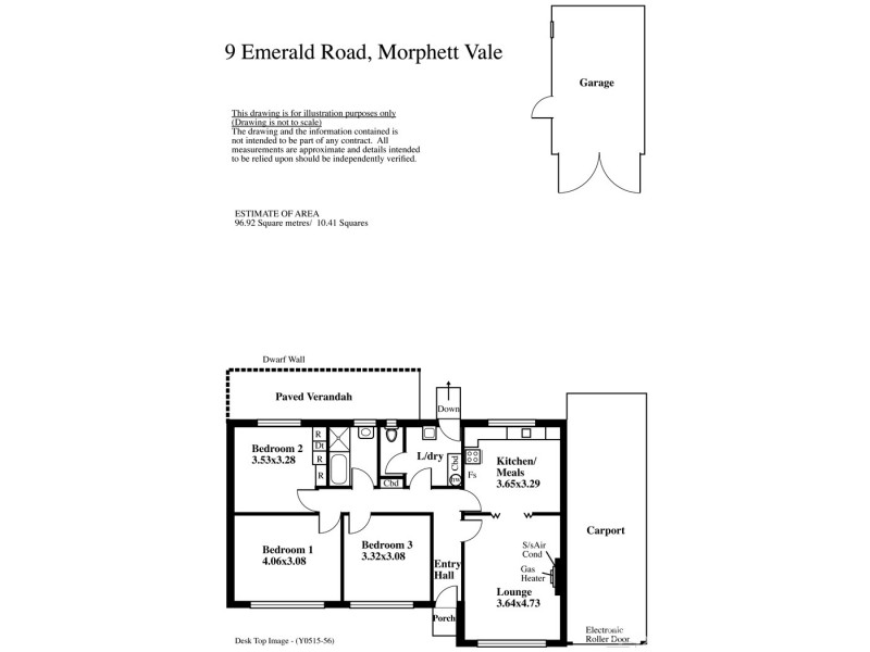 9 Emerald Road, Morphett Vale SA 5162 Floorplan