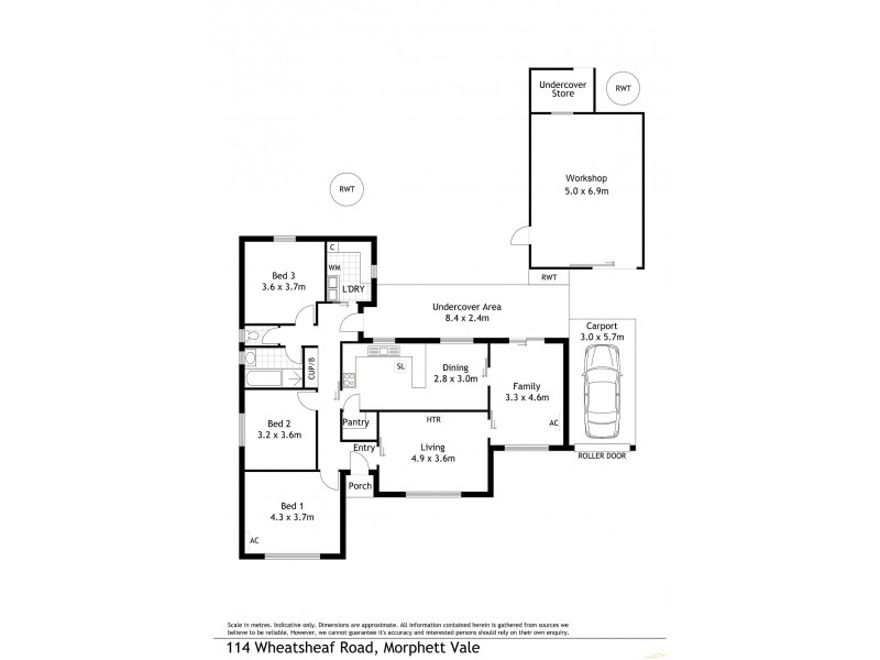 114 Wheatsheaf Road, Morphett Vale SA 5162 Floorplan