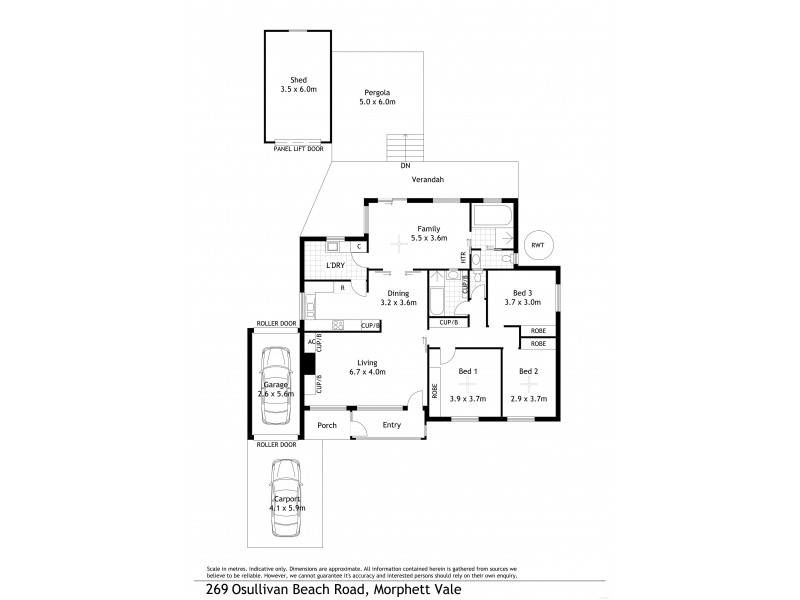 269 O’Sullivan Beach Road, Morphett Vale SA 5162 Floorplan