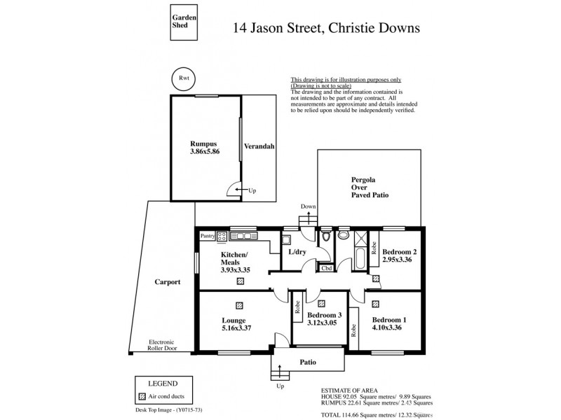 14 Jason Street, Christie Downs SA 5164 Floorplan