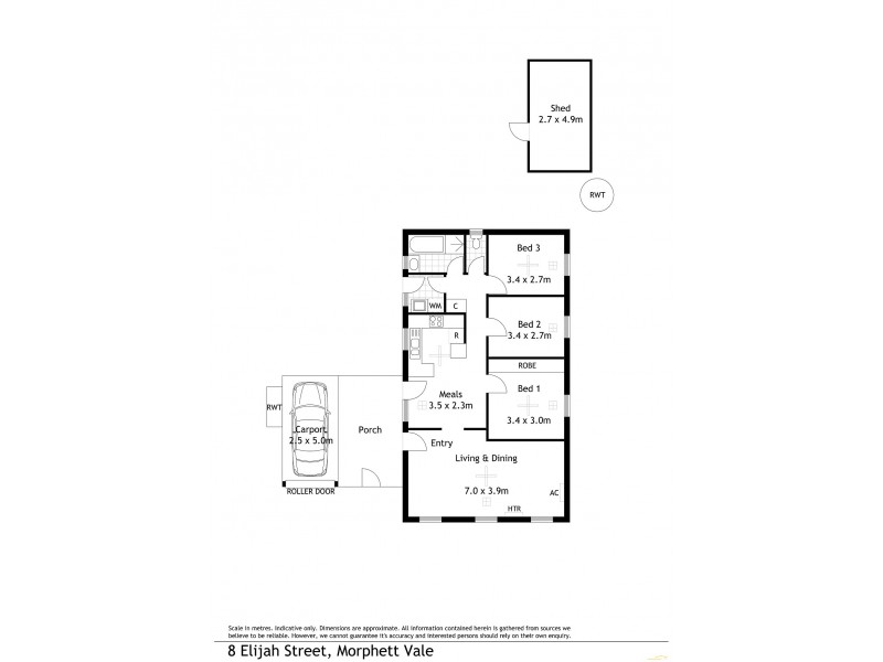 8 Elijah Street, Morphett Vale SA 5162 Floorplan