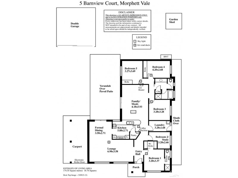5 Barnview Court, Morphett Vale SA 5162 Floorplan