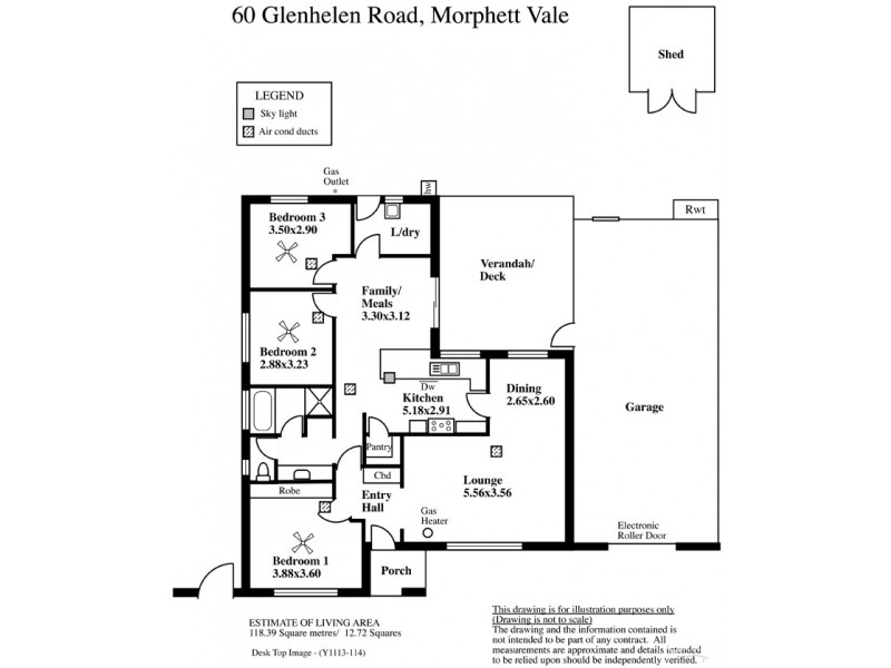 60 Glenhelen Road, Morphett Vale SA 5162 Floorplan