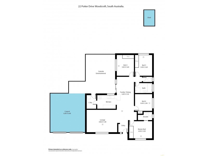 22 Potter Drive, Woodcroft SA 5162 Floorplan