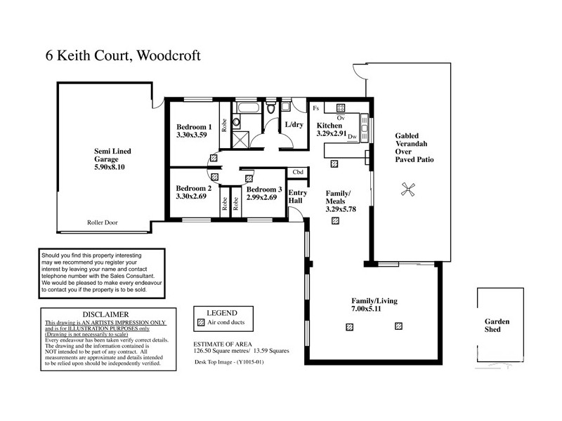6 Keith Court, Woodcroft SA 5162 Floorplan