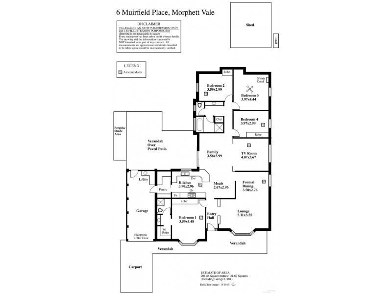 6 Muirfield Place, Morphett Vale SA 5162 Floorplan