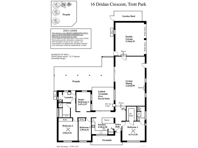 16 Dridan Crescent, Trott Park SA 5158 Floorplan