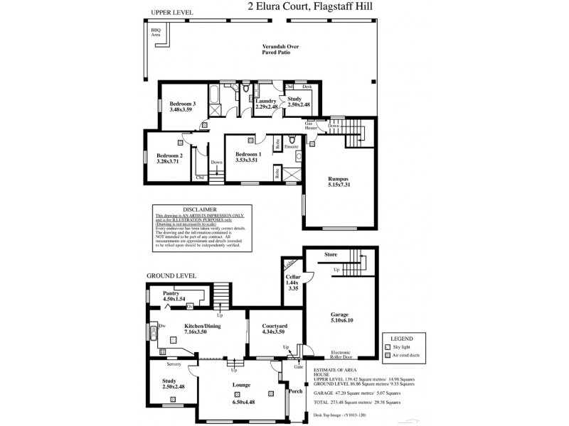 2 Elura Court, Flagstaff Hill SA 5159 Floorplan