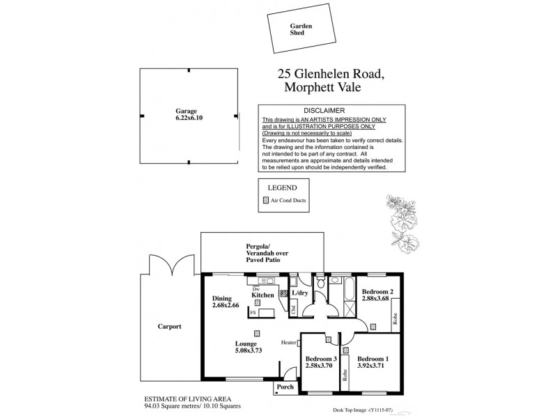 25 Glenhelen Road, Morphett Vale SA 5162 Floorplan