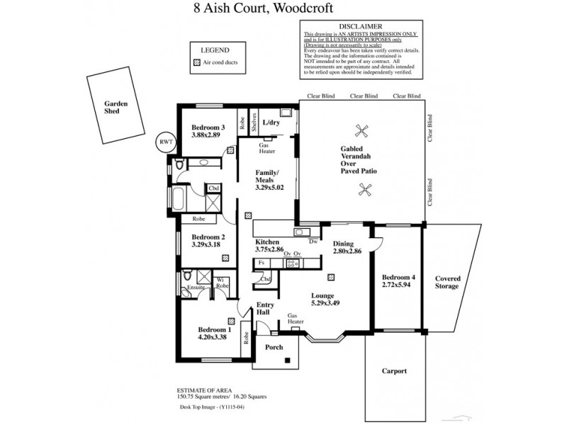 8 Aish Court, Woodcroft SA 5162 Floorplan
