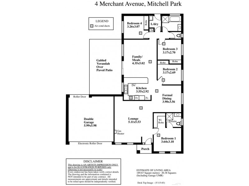 4 Merchant Avenue, Mitchell Park SA 5043 Floorplan