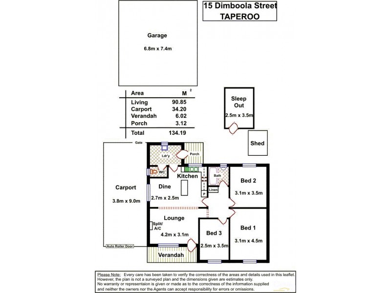 15 Dimboola Street, Taperoo SA 5017 Floorplan
