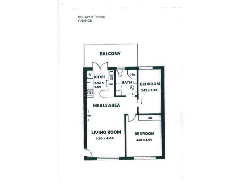 6 / 5 Gurner Terrace, Grange SA 5022 Floorplan