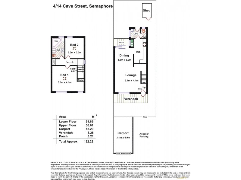 4/14 Cave Street, Semaphore SA 5019 Floorplan