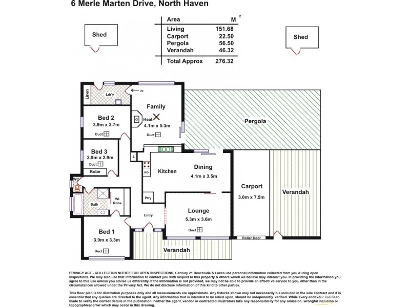 6 Merle Marten Drive, North Haven SA 5018 Floorplan