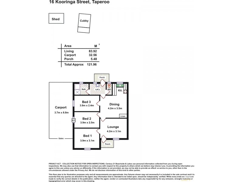 16  Kooringa Street, Taperoo SA 5017 Floorplan