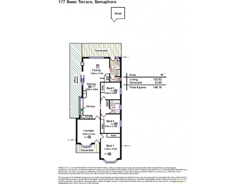 177 Swan Terrace, Semaphore SA 5019 Floorplan