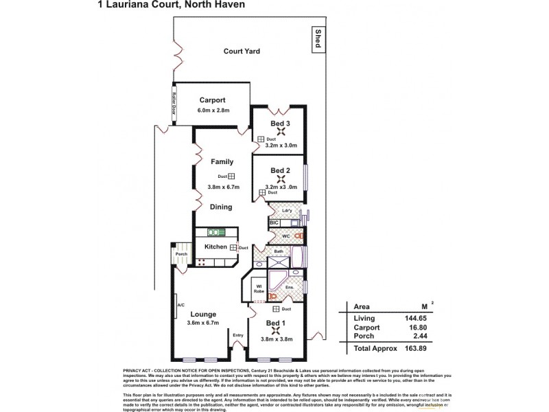 1 Lauriana Court, North Haven SA 5018 Floorplan