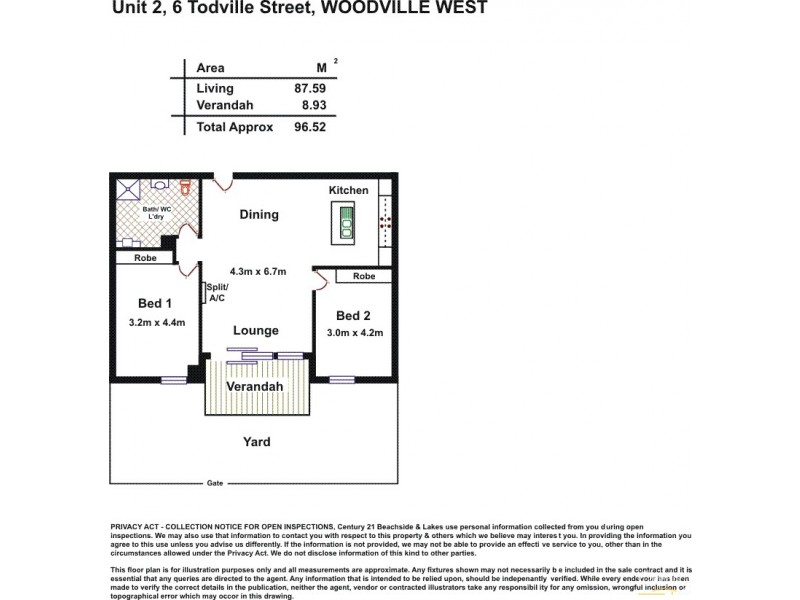 2/6 Todville Street, Woodville West SA 5011 Floorplan