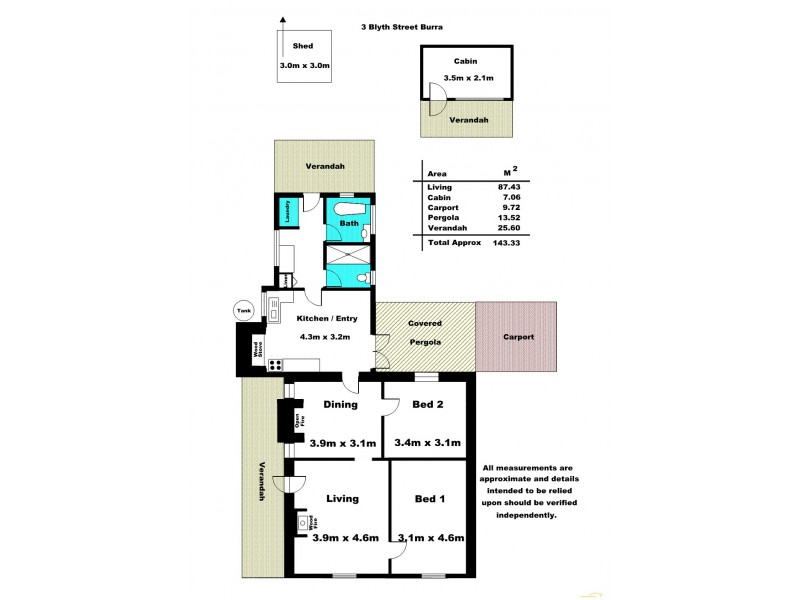 3 Blyth Street, Burra SA 5417 Floorplan