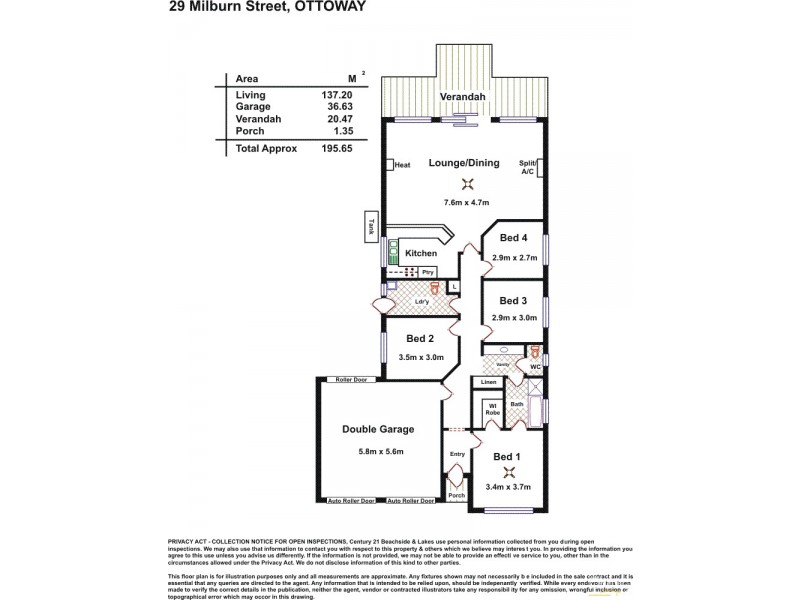 29 Milburn Street, Ottoway SA 5013 Floorplan
