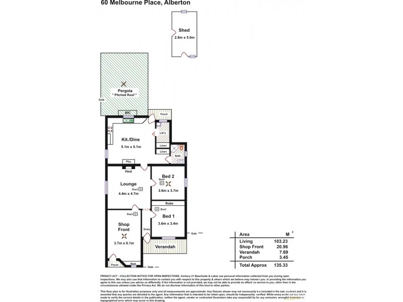 60 Melbourne Place, Alberton SA 5014 Floorplan