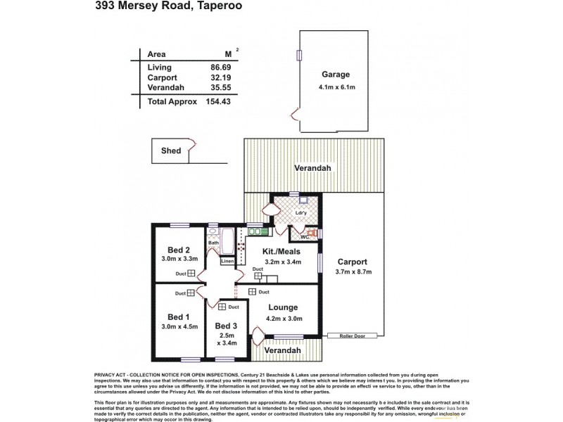 393 Mersey Road, Taperoo SA 5017 Floorplan