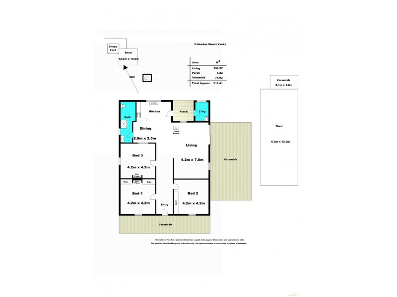 3 Hawker Street, Yacka SA 5470 Floorplan