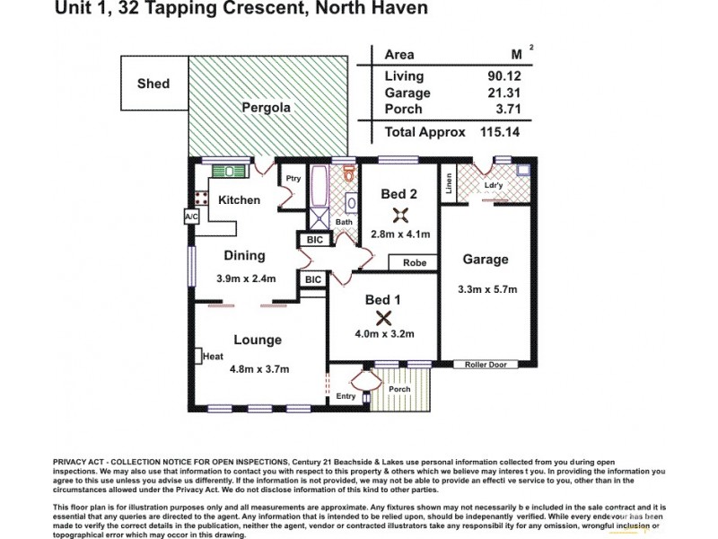 1/32 Tapping Crescent, North Haven SA 5018 Floorplan