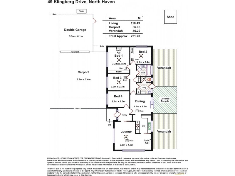49 Klingberg Drive, North Haven SA 5018 Floorplan