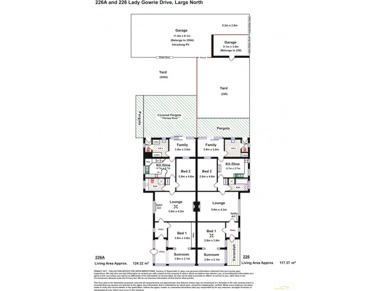 226 & 226A Lady Gowrie Drive, Largs North SA 5016 Floorplan