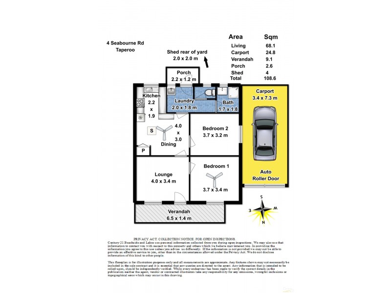 4 Seabourne Road, Taperoo SA 5017 Floorplan