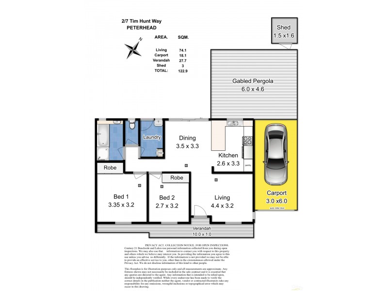 2/7 Tim Hunt Way, Peterhead SA 5016 Floorplan