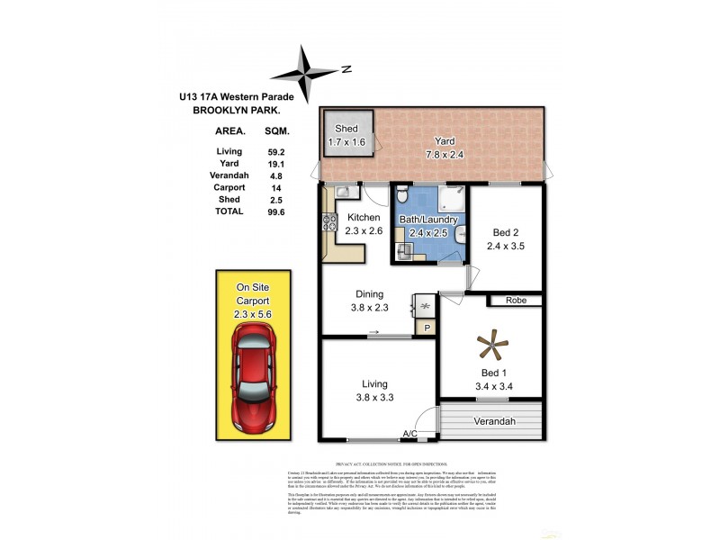 13/17A Western Parade, Brooklyn Park SA 5032 Floorplan