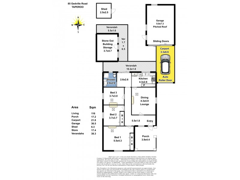 85 Gedville Road, Taperoo SA 5017 Floorplan