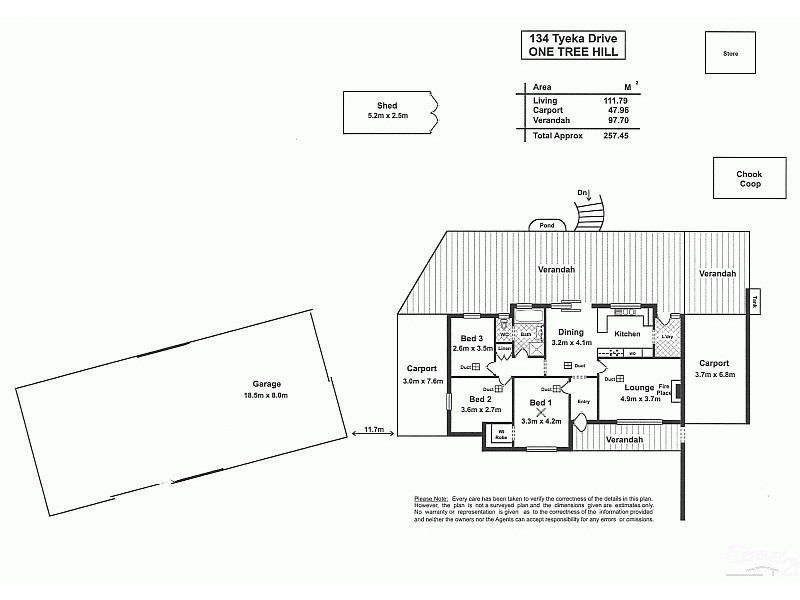 134 Tyeka Drive, One Tree Hill SA 5114 Floorplan