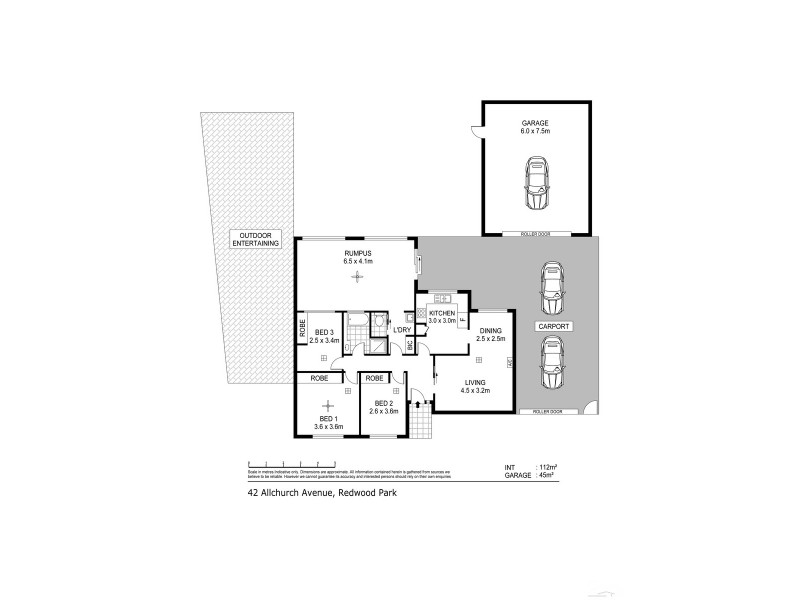42 Allchurch Avenue, Redwood Park SA 5097 Floorplan