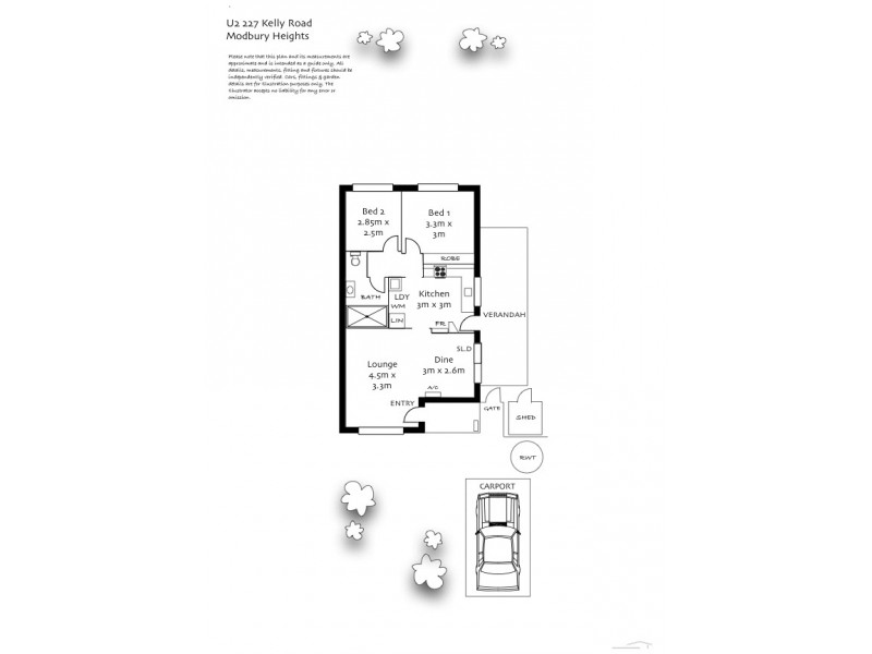 2/227 Kelly Rd, Modbury Heights SA 5092 Floorplan