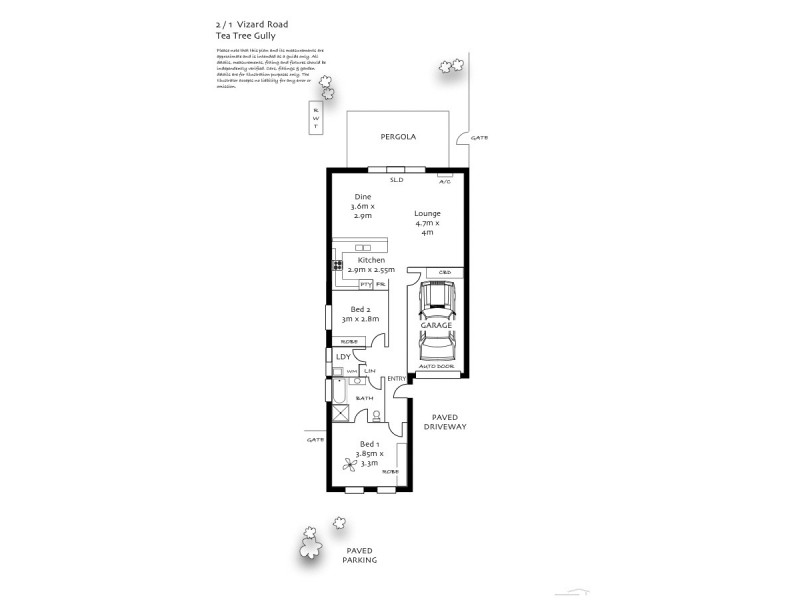 2/1 Vizard Road, Tea Tree Gully SA 5091 Floorplan