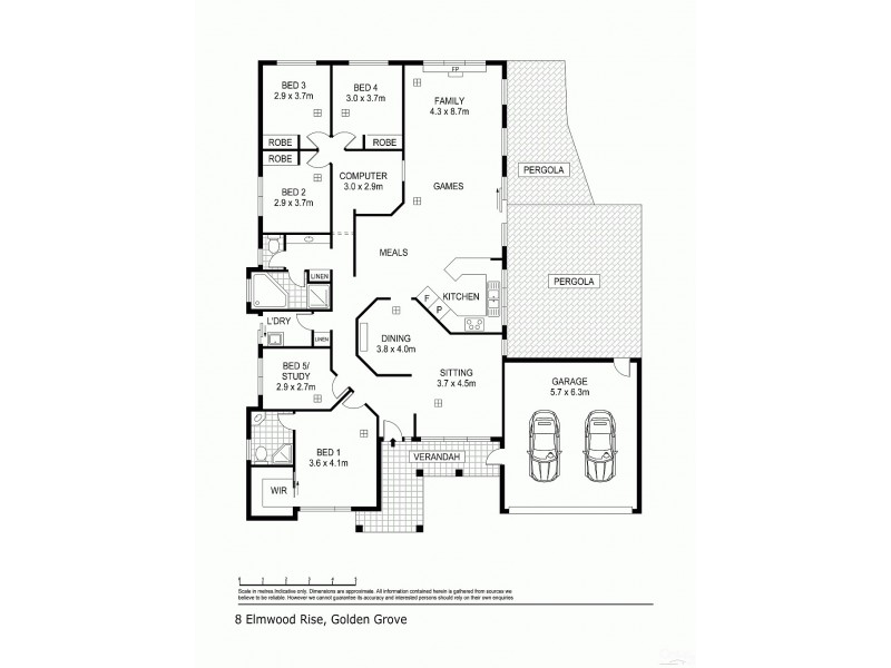 8 Elmwood Rise, Golden Grove SA 5125 Floorplan