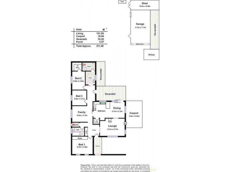 2 Chinner Street, Ridgehaven SA 5097 Floorplan