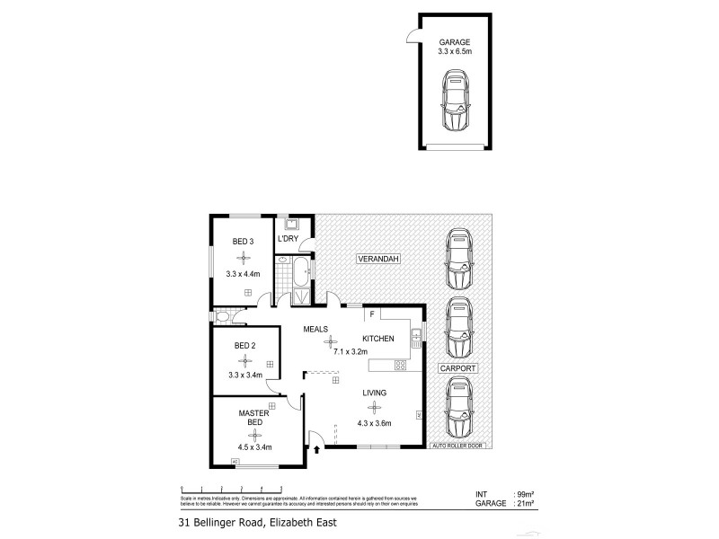 31 Bellinger Road, Elizabeth East SA 5112 Floorplan