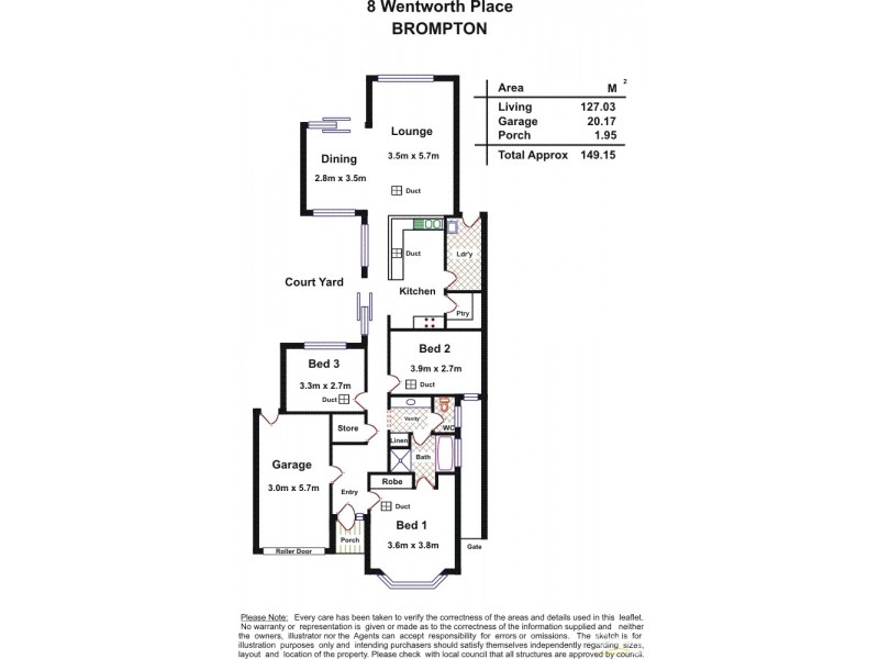 8 Wentworth Place, Brompton SA 5007 Floorplan