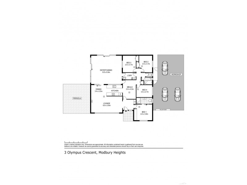 3 Olympus Avenue, Modbury Heights SA 5092 Floorplan