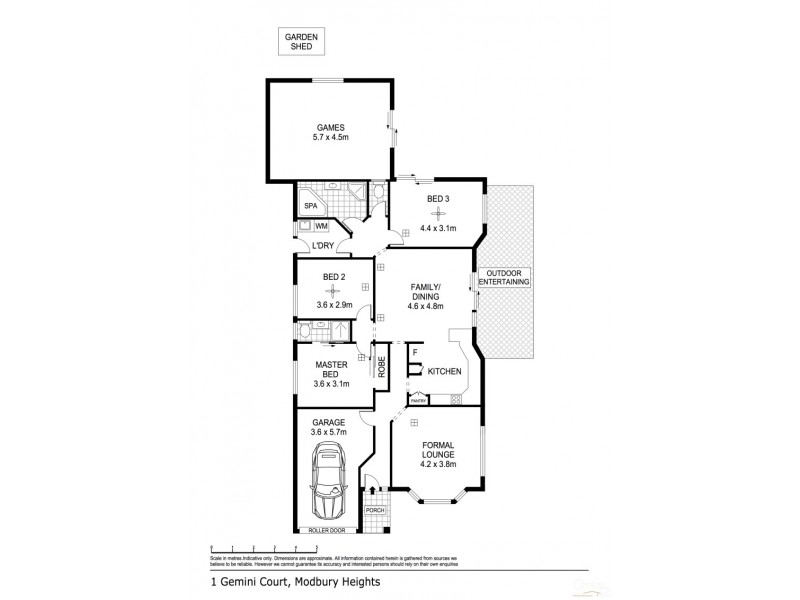 1 Gemini Court, Modbury Heights SA 5092 Floorplan