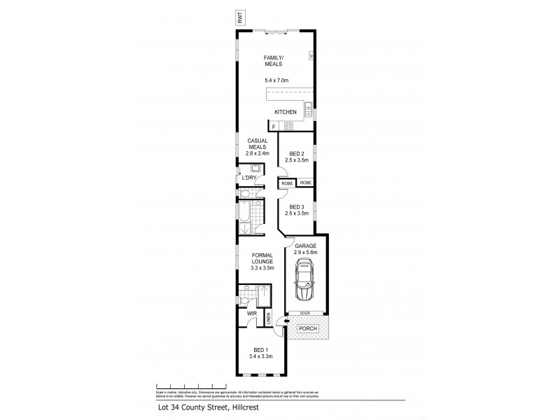 34 County Street, Hillcrest SA 5086 Floorplan