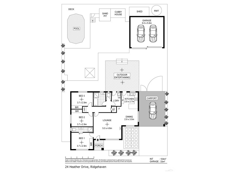 24 Heather Drive, Ridgehaven SA 5097 Floorplan